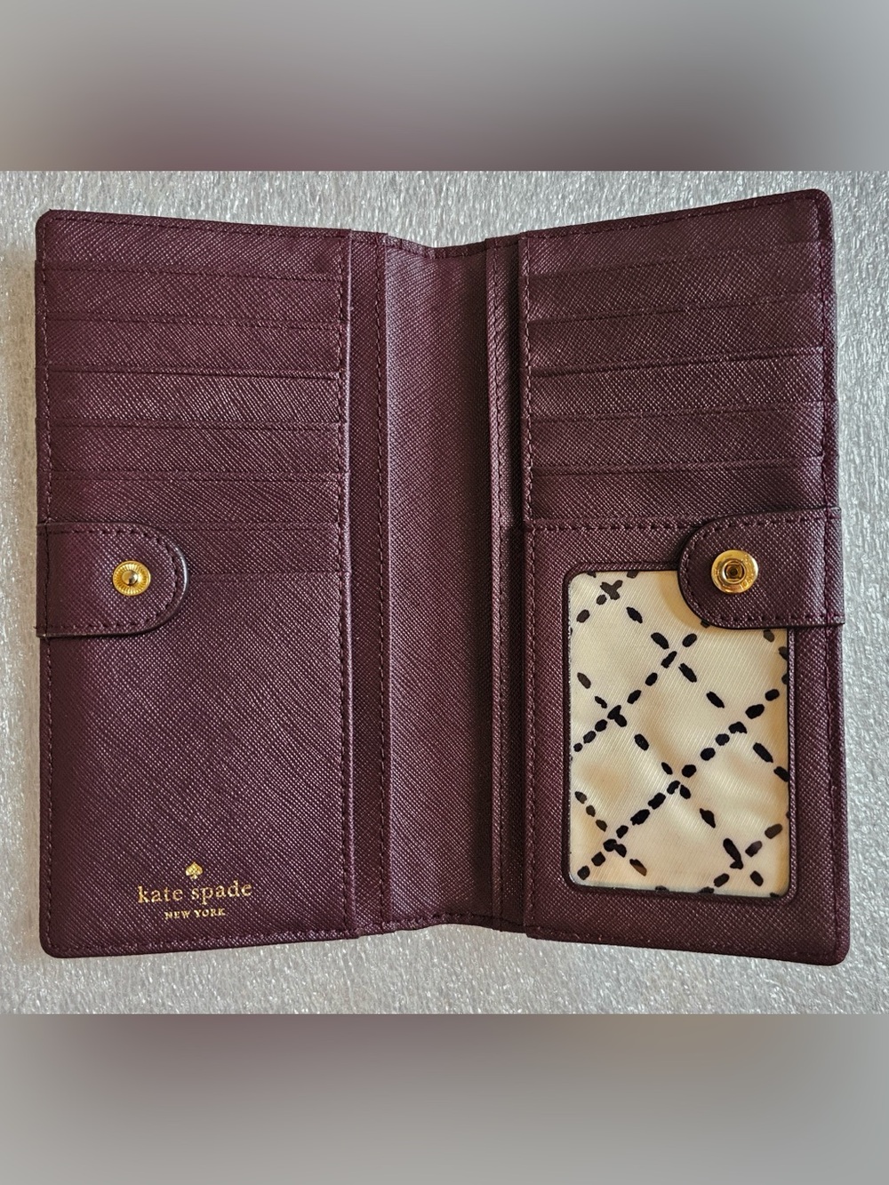 Kate Spade Laurel Way Wallet - Mulled Wine Saffiano Leather - Picture 3 of 8